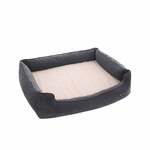 Enchanted pet Enchanted hondenmand sofa ultra pluche snuggle wicker bruin