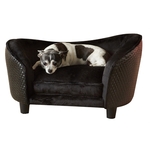Enchanted hondenmand sofa ultra pluche snuggle wicker bruin (68X41X38 CM)