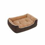 Enchanted hondenmand sofa ultra pluche snuggle wicker bruin (68X41X38 CM)