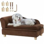 Enchanted hondenmand sofa ultra pluche snuggle wicker zwart (68X41X38 CM)