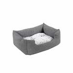 Enchanted hondenmand sofa ultra pluche snuggle wicker zwart (68X41X38 CM)