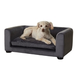 ENCHANTED HONDENMAND SOFA ULTRA PLUCHE SNUGGLE WICKER ZWART 68X41X38 CM