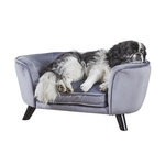 vidaXL Hondenbank met lade 75x50x38 cm pluche grijs