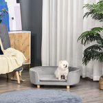 vidaXL Hondenbank met lade 75x50x38 cm pluche bruin
