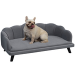 vidaXL Hondenbank met lade 75x50x38 cm pluche bruin