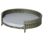 vidaXL Hondenbank met lade 75x50x38 cm pluche zwart