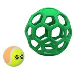 1030001 Hondenspeelgoed Holle bal Bijtvaste elastische huisdier rubberen speelgoedballen Spec: Tennis(Groen)