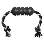KONG EXTREME DENTAL MET TOUW ZWART / WIT 12X5X5 CM