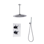 BWS Inbouw Regendouche | 20cm Stortdouche met plafonduitloop | Geborsteld Koper