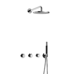 Hotbath Cobber IBS20 Regendoucheset inbouw - 15cm plafondarm - 20cm ronde hoofddouche - staafhanddouche - glijstang - chroom IBS20CR27