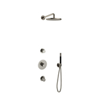 Hotbath Get together IBS1A Regendoucheset inbouw - 35cm wandarm - 25cm ronde hoofddouche - staafhanddouche - chroom IBS1ACR4