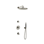 Hotbath Get together IBS1A Regendoucheset inbouw - 15cm plafondarm - 30cm ronde hoofddouche - staafhanddouche - geborsteld nikkel IBS1AGN25