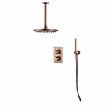 BWS Inbouw Regendouche | 30cm Stortdouche met muuruitloop met handdouche | Mat Zwart