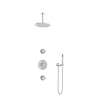 Hotbath Cobber IBS20 Regendoucheset inbouw - 35cm wandarm - 20cm ronde hoofddouche - 3 standen handdouche - chroom IBS20CR1