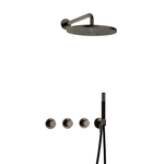 Hotbath Cobber IBS20 Regendoucheset inbouw - 30cm plafondarm - 30cm ronde hoofddouche - 3 standen handdouche - glijstang - chroom IBS20CR1357