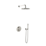 Hotbath Cobber IBS20 Regendoucheset inbouw - 30cm plafondarm - 20cm ronde hoofddouche - 3 standen handdouche - nikkel geborsteld IBS20GN13