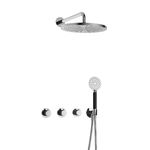 Hotbath Cobber IBS70 Regendoucheset inbouw - 30cm plafondarm - 30cm ronde hoofddouche - staafhanddouche - verouderd ijzer IBS70AI35
