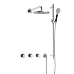 Hotbath Cobber IBS70 Regendoucheset inbouw - 15cm plafondarm - 30cm ronde hoofddouche - staafhanddouche - verouderd ijzer IBS70AI25