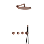 Hotbath Cobber IBS70 Regendoucheset inbouw - 38.5cm wandarm - 20cm ronde hoofddouche - 3 standen handdouche - glijstang - chroom IBS70CR17