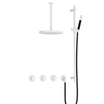Hotbath Cobber IBS20 Regendoucheset inbouw - 15cm plafondarm - 20cm ronde hoofddouche - 3 standen handdouche - nikkel geborsteld IBS20GN12