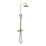 Hotbath Get together SDS1 thermostatsiche regendoucheset 25cm ronde hoofddouche staafhanddouche nikkel geborsteld SDS1GN4