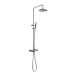 Hotbath Cobber IBS20 Regendoucheset inbouw - 15cm plafondarm - 30cm ronde hoofddouche - staafhanddouche - nikkel geborsteld IBS20GN25