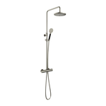 Hotbath Cobber IBS20 Regendoucheset inbouw - 35cm wandarm - 30cm ronde hoofddouche - staafhanddouche - nikkel geborsteld IBS20GN5
