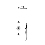 Hotbath Cobber IBS20 Regendoucheset inbouw - 15cm plafondarm - 30cm ronde hoofddouche - staafhanddouche - nikkel geborsteld IBS20GN25