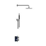 Hotbath Cobber thermostatische regendoucheset met 20cm ronde hoofddouche ronde handdouche ijzer verouderd SDS9AI1