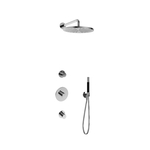 Hotbath Cobber IBS20 Regendoucheset inbouw - 35cm wandarm - 30cm ronde hoofddouche - staafhanddouche - nikkel geborsteld IBS20GN5