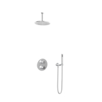Hotbath Cobber thermostatische regendoucheset met 20cm ronde hoofddouche ronde handdouche wit mat SDS9WH1