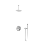 Hotbath Cobber IBS20 Regendoucheset inbouw - 35cm wandarm - 20cm ronde hoofddouche - staafhanddouche - chroom IBS20CR
