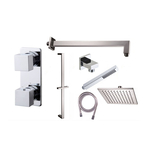 Hoofddouche Tres Plafond 38x38 cm Vierkant Patroon Mat Wit