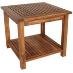 Express teak houten bijzettafel Lampung vierkant inklapbaar 50x50cm