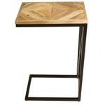 Jack bijzettafel mangohout met stalen frame 50x50x40 cm