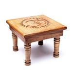 Houten Bijzettafel Bloem des Levens (30 x 30 x 23 cm)