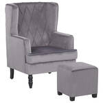 Leren fauteuil joy 395 grijs, grijs leer, grijze stoel