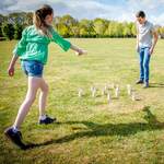 Kubb Number Original Rubber Hout in Houten Kist