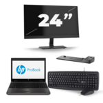 HP Elitebook 820 G4 - Intel Core i5-7200U - 8GB DDR4 - 500GB HDD - A-Grade + Docking + 3x 23'' Widescreen Monitor
