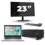 HP EliteBook 725 G4 - AMD A8-9600 - 12 inch - 8GB RAM - 240GB SSD - Windows 10 Home + 1x 23 inch Monitor
