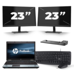 HP ProBook 645 G4 - AMD Ryzen 3 PRO 2300U - 14 inch - 8GB RAM - 240GB SSD - Windows 10 Home + 1x 23 inch Monitor