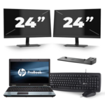 HP Elitebook 840 G3 - Intel Core i5-6300U - 8GB DDR4 - 500GB HDD - HDMI - B-Grade + Docking + 3x 23'' Widescreen Monitor