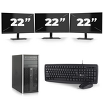 HP Compaq 8100 Elite CMT Tower - Intel Core i7-1e Generatie - 16GB RAM - 512GB SSD - Windows 10 + 2x 24 inch Monitor