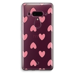 Roze eenhoorn: HTC U12+ Transparant Hoesje