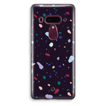 Waterverf blauw: HTC U12+ Transparant Hoesje