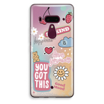 Geschilderde bloemen: HTC U12+ Transparant Hoesje
