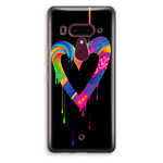 Geschilderde bloemen: HTC U12+ Transparant Hoesje