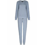 Fleece geruit heren huispak