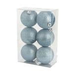 Bellatio Decorations kunst kerstboom 120 cm met kerstballen ijsblauw