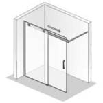 Mueller Manhattan douchecabine 130x80cm met schuifdeur en anti-kalk zwart mat